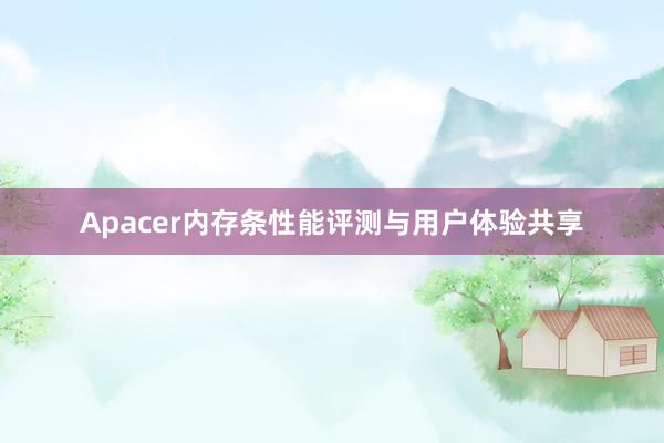 Apacer内存条性能评测与用户体验共享
