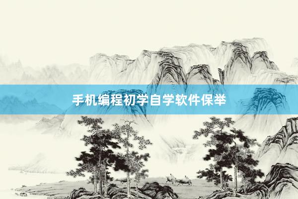 手机编程初学自学软件保举